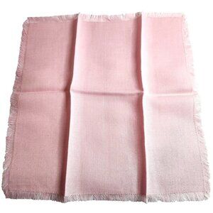 Pink Cloth Napkins Set Of 4 Fringed Edge 13x13 Inches Cotton Blend Pastel Easter